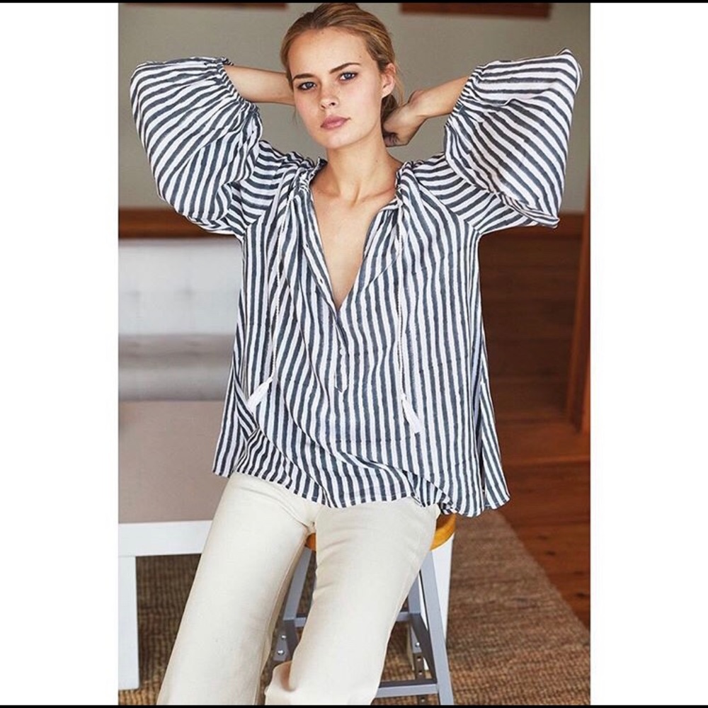Emerson Fry Bardot Handblock Stripe Shirt